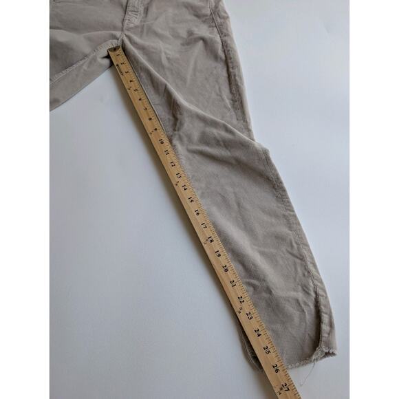 MOTHER Women's Straight Leg Jeans in Cream - Picture 14 of 15